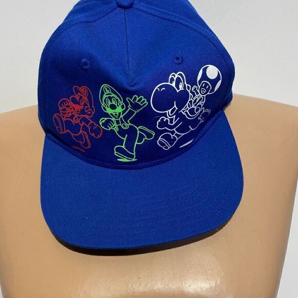 Nintendo Kid's Super Mario Brothers Reflective Ink Character Youth Hat One Size - Picture 1 of 9
